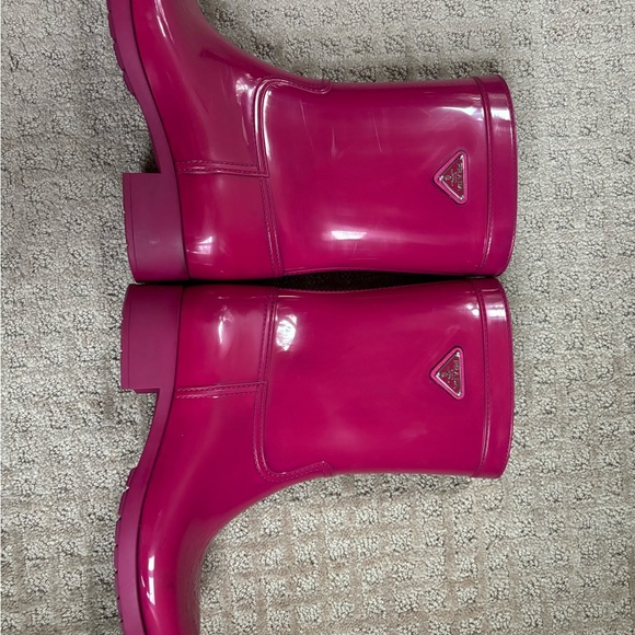Prada Rain Boots size 39 / 9B Original Box. *Final Sale* - Picture 3 of 7